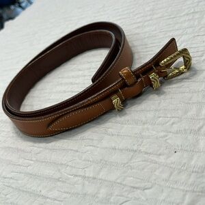 Dooney‎ & Bourke leather belt 38 inches 95cm tan brown belt gold hardware